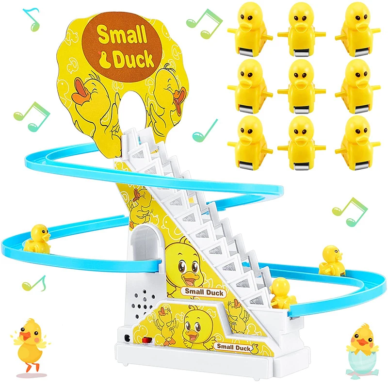 Baby Electric Duck Track Slide Toys Boys Girls Electric Climbing Stairs Toy LED - £16.70 GBP+