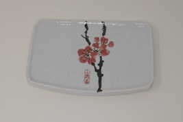 Miya Japan Cherry Blossom Sushi Rectangular Ceramic Porcelain Dish - £23.59 GBP