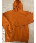 Carhartt Hoodie Mens Orange Sz small Sweatshirt Sweater Pullover Hoodie ... - $404.76 MXN