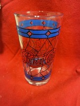 Pepsi Cola Blue &amp; Red Stained Glass Tumbler vintage 12oz tiffany style. - £3.94 GBP