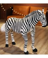 interoknack Large Rideable Realistic Zebra Plush Toy  Jumbo Stuffed Ani... - $1,206.91 CAD