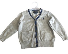 Polo Ralph Lauren boy sweater grey button up size 2T - £13.74 GBP