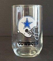 Dallas Cowboys NFL Juice Water Glass 14 Oz Vintage - £8.12 GBP