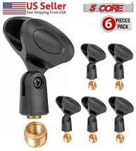6PCS Black Universal Nut Adapter Microphone Clip Clamp Holder For All Mi... - £9.37 GBP