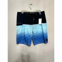 Ripcurl Men&#39;s Black/Blue Stretch Drawstring Board Shorts 32 NWT - $21.49