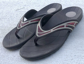VIONIC Men’s Flip Flop Slide In Sandals Size 11 Brown/Tan Good Used Cond. - $24.74