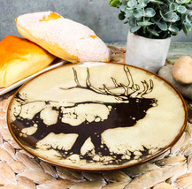 Ebros Giant Emperor Bull Elk Round Salad Or Dessert Plate Set of 2 8.5&quot; ... - £24.77 GBP