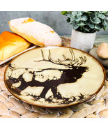 Ebros Giant Emperor Bull Elk Round Salad Or Dessert Plate Set of 2 8.5&quot; ... - €26,87 EUR