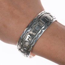 6 1/8&quot; Roland Hogan Begay sterling storyteller cuff bracelet - $311.85