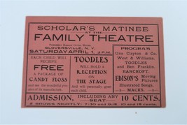 Antique Gloversville NY Family Theatre Advertising Rare Ephemera - $24.99