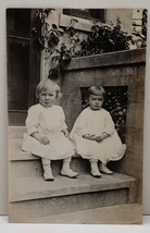 RPPC Adorable Children Photo Possible Rossville NY area Postcard B14 - £8.11 GBP