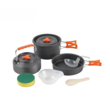 BRS 2-3 Person Camping Cookware Set | Hard Anodized Pot &amp; Pan Kit - $65.99