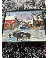 H Hargrove Coca Cola Barn Signed Serigraph Painting - £183.16 GBP