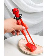 Valentine Red Giant Panda Reusable Training Chopsticks Set With Silicone... - €9,85 EUR