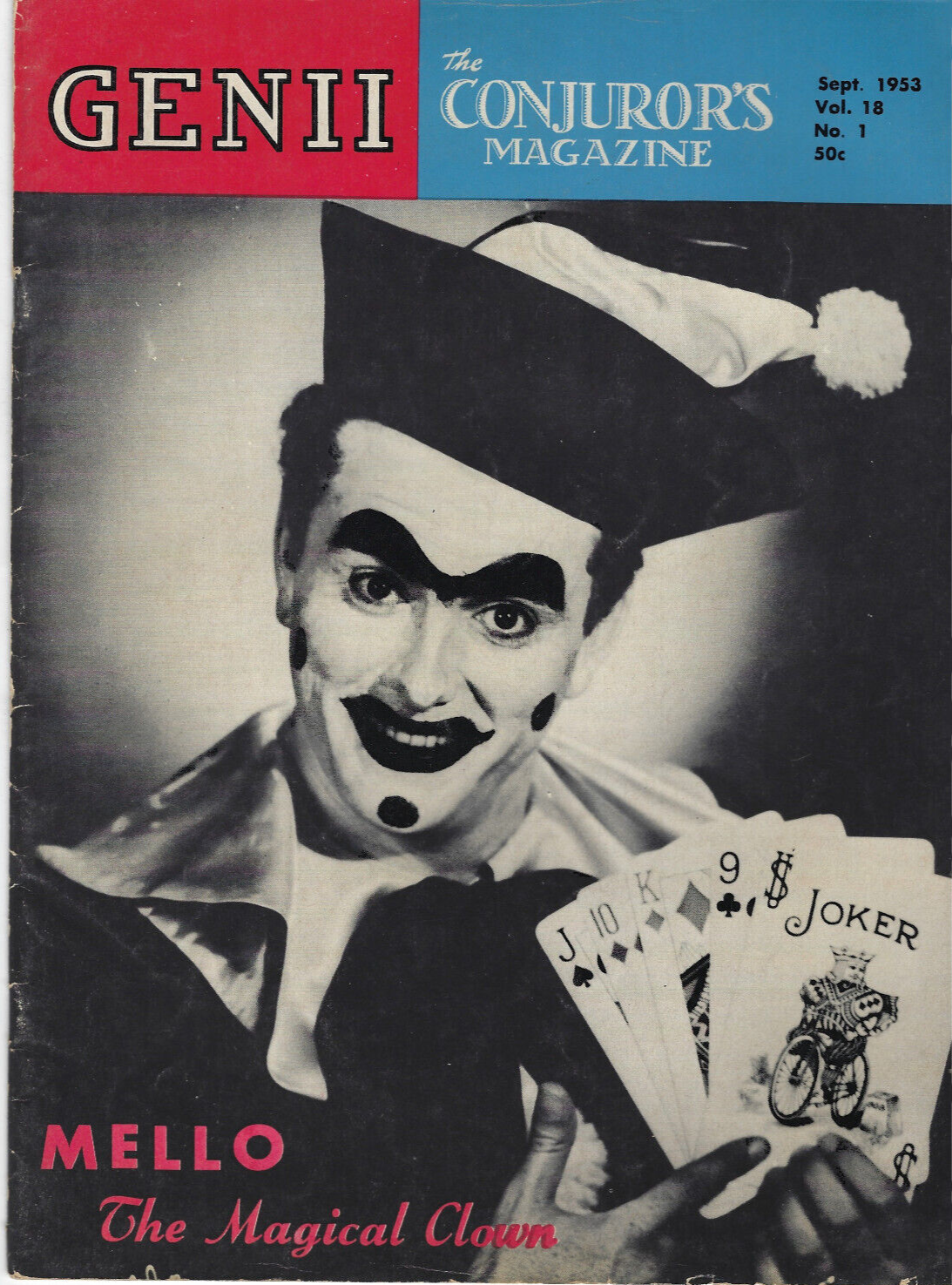 Genii The Conjurors&#39; Magazine September 1953 Vol. 18 No. 1 - $9.75
