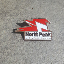 NORTH PEAK Keystone Red Resort Travel Skiing Ski Enamel Lapel Hat Pin Colorado - £6.24 GBP