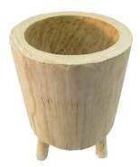 Rustic Wood Vase Pot Flower Basket Planter Decor Wood Vase Stand Hand Ma... - £18.66 GBP