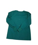 Scrubs EWC Snap Front Long Sleeve Top SWUFDC HG Green Size Womens X Small - £11.67 GBP