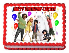 BIG HERO 6 edible cake image party cake topper decoration frosting sheet image - £8.03 GBP