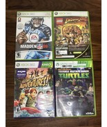 Xbox 360 Lot Of 4 Games Indiana Jones Madden Ninja Turtles Kinect Advent... - £15.79 GBP