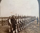 Inspection Of Japanese Infantry Soldiers Keystone Stereoview Photo 1904 - £13.39 GBP