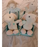 Lot Of 4 Easter Bunny Musical Plush Stuffed Animal White Rabbits - $14.99