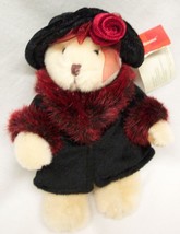 Russ Oksana Teddy Bear In Fancy Coat &amp; Hat 7&quot; Plush Stuffed Animal Toy - £12.17 GBP