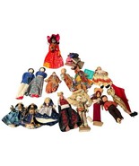 Lot Of 16 Vintage Travel Souvenir Dolls Hawaii Navajo Spain Other Cultures - $38.45 CAD