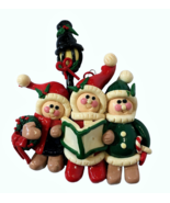 Vintage Christmas Gingerbread Carolers Resin Ornament 4.5&quot; inches RARE Xmas - $39.95