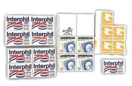 Interphil Ameripex and Eagle A Stamp Lot 18 Total Mint Unused - £3.15 GBP