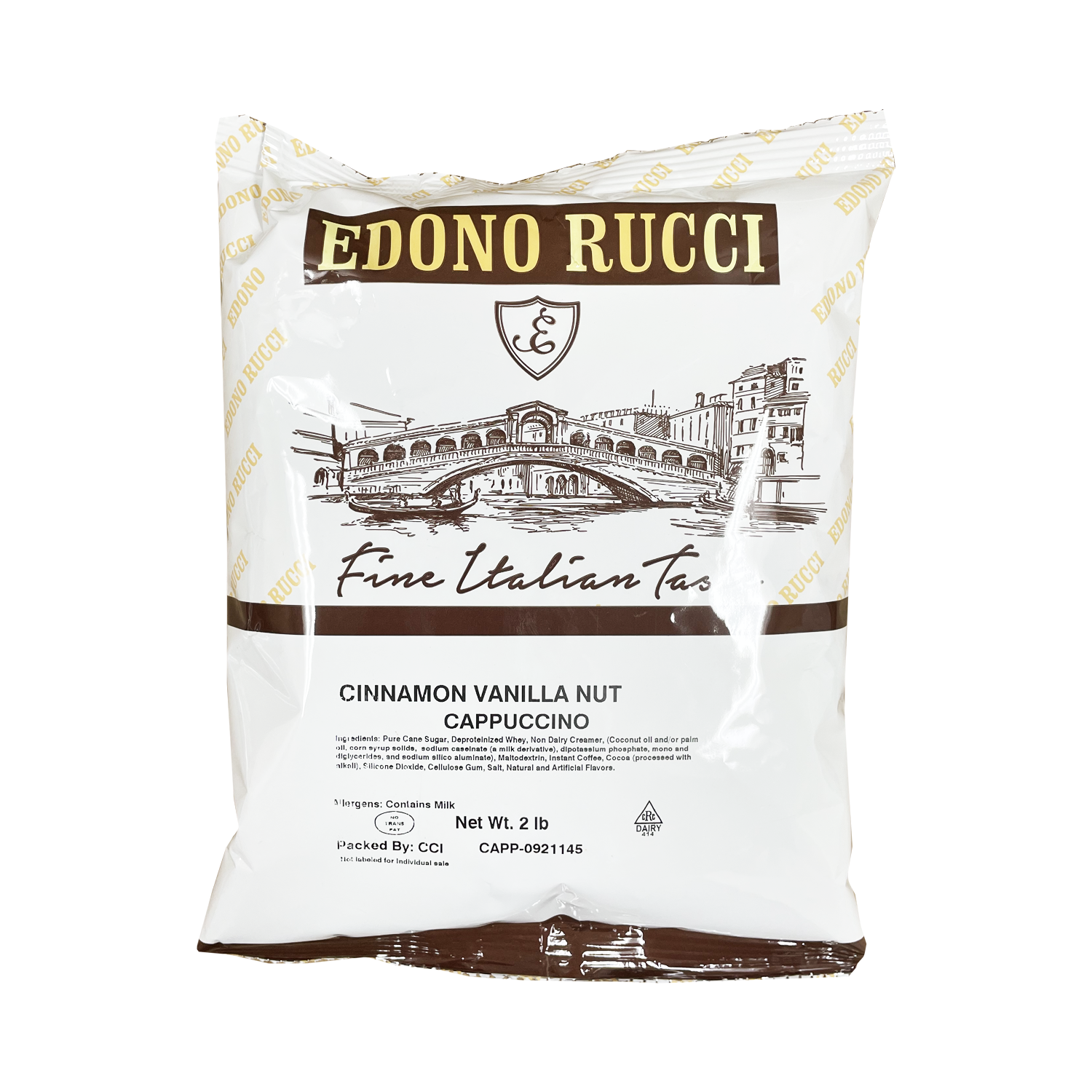 Edono Rucci Powdered Cappuccino Mix, Cinnamon Vanilla Nut, 2 lb bag - $19.99