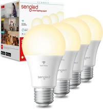 A19 Soft White (2700K) No Hub Required, 800Lm 60W Equivalent High Cri&gt;90, 4 Pack - £31.64 GBP