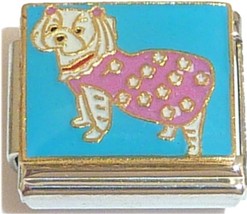 Dog In Pink Dress Italian Charm - £7.09 GBP