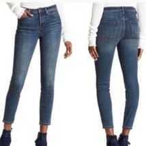 Free People Dark Blue Denim Jeans No Hem Skinny - £19.38 GBP