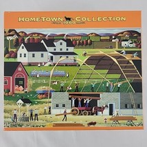 Barn Raising Hometown Collection Puzzle 1000 Pc Heronim Art Vtg American... - £19.62 GBP