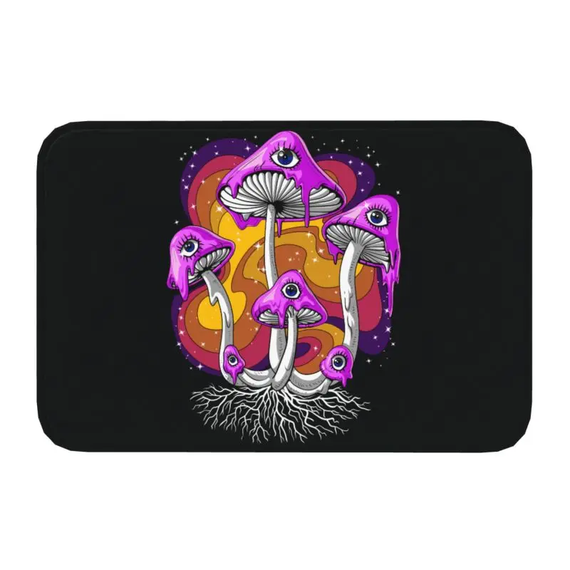 Psychedelic Psilocybin Magic Mushrooms Floor Door Mats Anti-Slip Outdoor Fungi D - $15.99