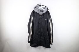AS IS Vintage 90s Adidas Mens XL Thrashed Spell Out Lined Hooded Jacket ... - $34.60