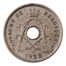 1932 Bélgica 5 Céntimos Moneda En About que No Ha Circulado Estado, Km#66 - $148.50