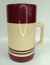VTG Aladdin Plastic Red Green Almond Wide Mouth Pint Thermos w/ Cup &amp; Stopper  - £18.97 GBP
