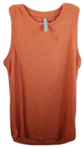 Athleta Tank Top Womens Small Orange Knit Modal Round neck Sleeveless Pu... - $14.74