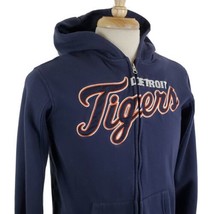 Detroit Tigers Hoodie Sweatshirt Long Sleeve Youth XL 18 Zip Up Pockets ... - $16.99