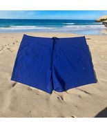 Athleta Costa Royal Blue Shorts w/pockets 3.5&quot; Inseam Trekkie Hiking Active - $34.60