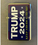 Trump 2024 Keep America Trump! D2 Flip Top Oil Lighter Windproof - £11.83 GBP