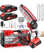 Mini Chainsaw 6-Inch Battery Powered, Cordless Electric Handheld Chainsa... - $64.98