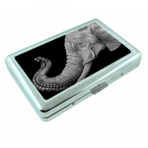 Elephant Art D22 Silver Metal Cigarette Case RFID Protection Wallet - £13.62 GBP