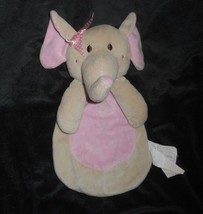11&quot; Sl Home Fashions Grey &amp; Pink Baby Elephant Blanket Stuffed Animal Plush Toy - £26.15 GBP