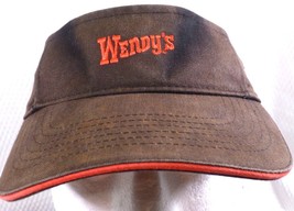 Wendys Employee Brown Embroidered Adjustable Visor Hat Dave Thomas Found... - $11.40