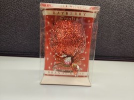 Vtg Red Bayberry Scented Glitter Covered Brandy Glass Retro 1960s Christmas New - £11.50 GBP