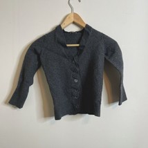 J Crew Girls Kids Gray Button Up Cardigan Sweater Size Medium - £7.85 GBP