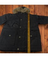 NWT XL Koman Duck Down Coat Black Fur Lined Hood Lots of Pockets - £63.22 GBP